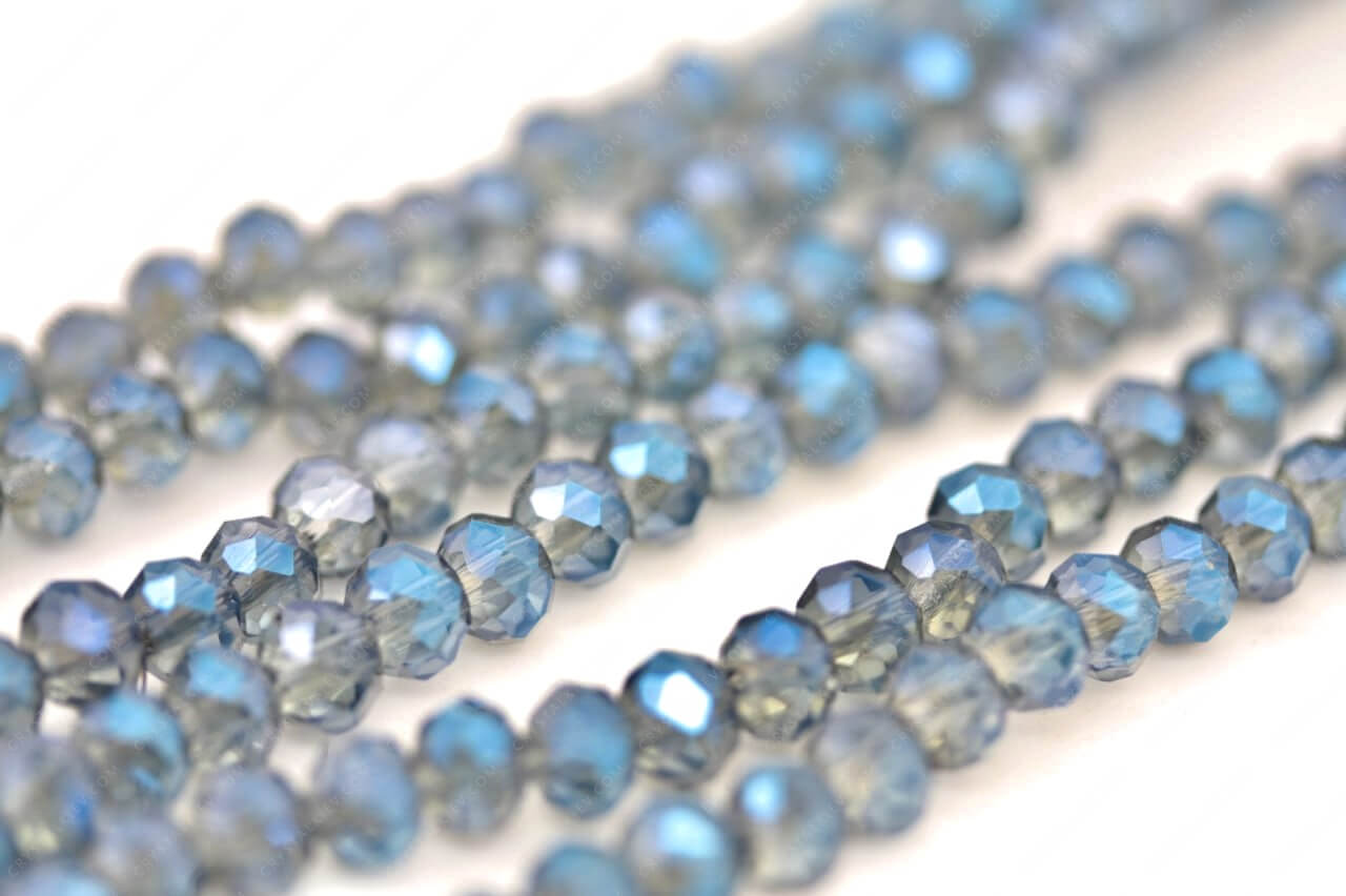 Намистина Рондель Crystal Sapphire AB